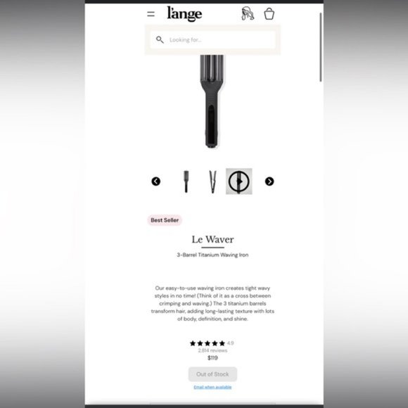 L’ange le waver 3 barrel waving iron. - BRAND NEW, UNUSED. - Picture 4 of 4